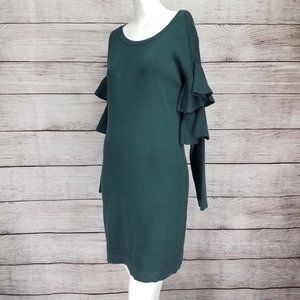 Romeo & Juliet Couture Dark Green Long Sleeve Dress